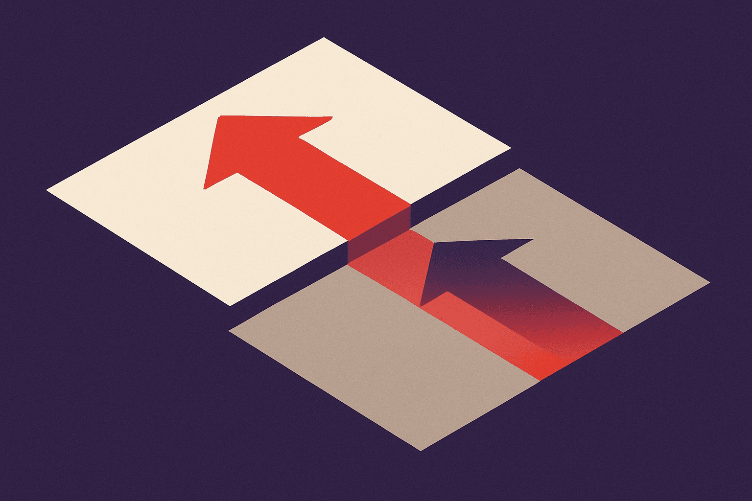 One geometric form projecting an exact copy of itself onto a second surface
